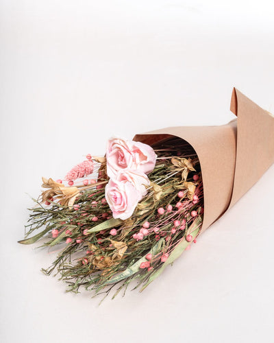 Bouquet of Posies Natural Dried Flowers - Pink