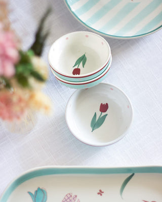 Bowl Skylark Handpainted Ceramic Nut Bowl - Set of 4