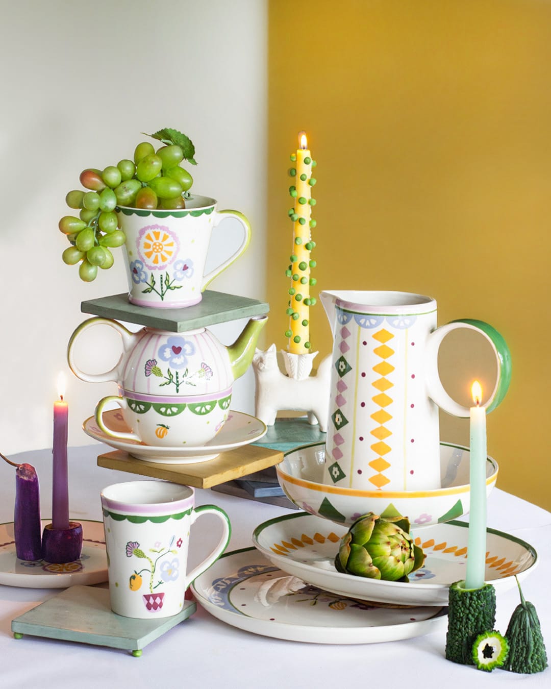 Sundrop Handpainted Ceramic Nut Bowl - Set of 4 | The Wishing Chair