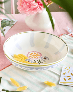 Sundrop handpainted ceramic pasta bowl 21cm by The Wishing Chair