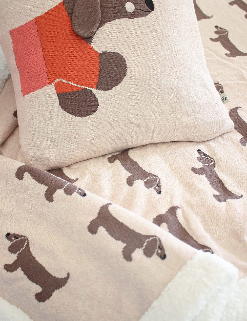 Bruno Knitted Cotton Cushion Cover