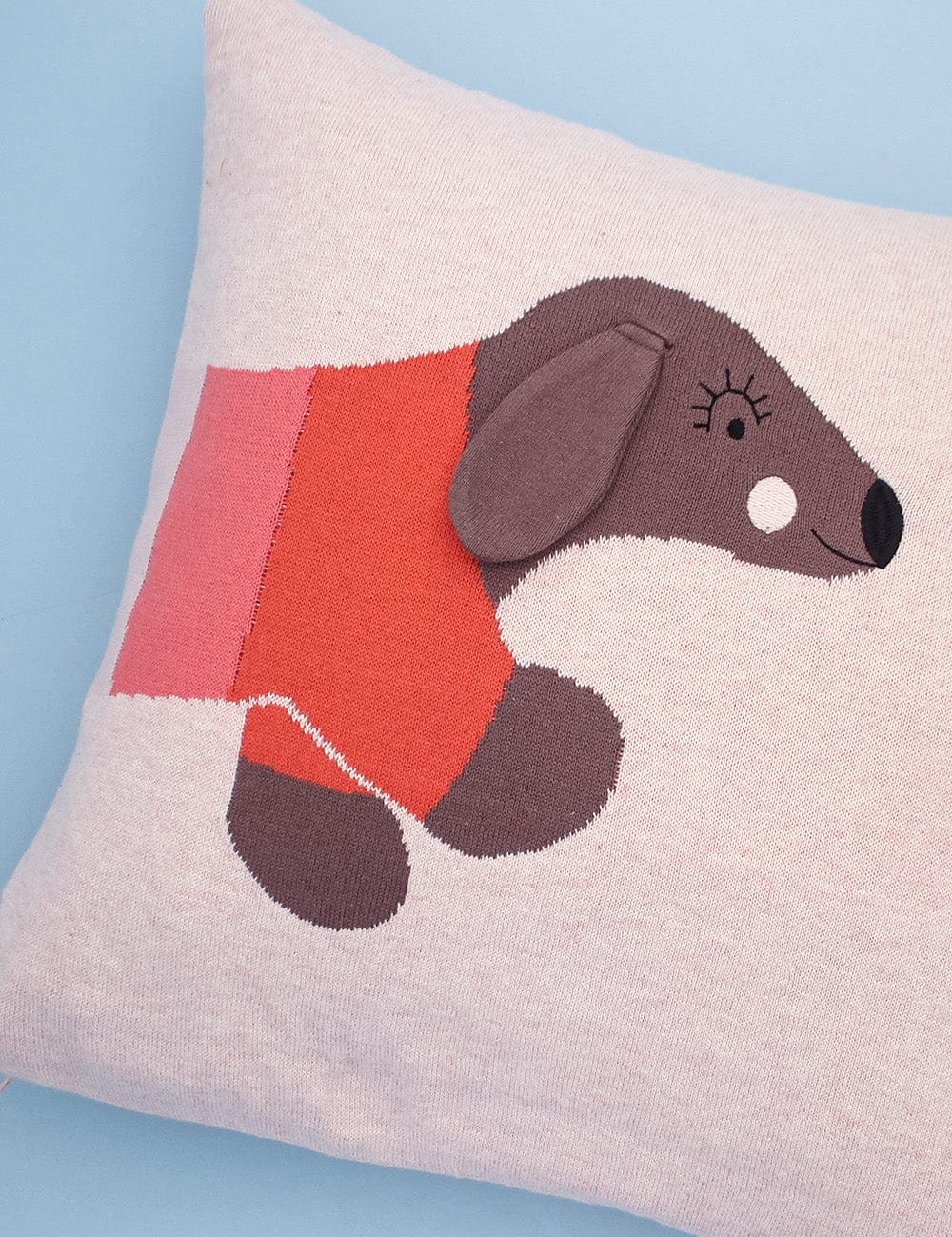 Bruno Knitted Cotton Cushion Cover