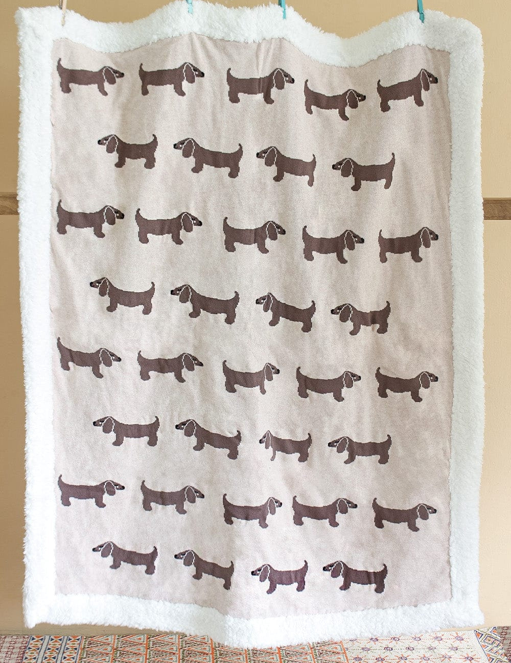 Bruno Knitted Cotton Sherpa Baby Blanket