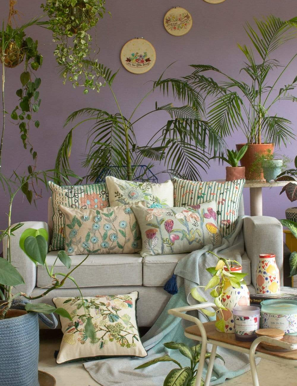 Butterfly Stripes Cushion Cover