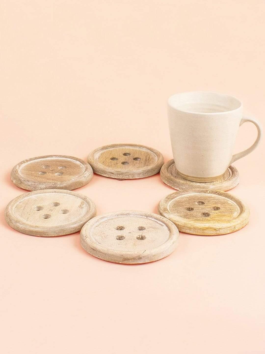 Buttons Coasters - Set Of  6