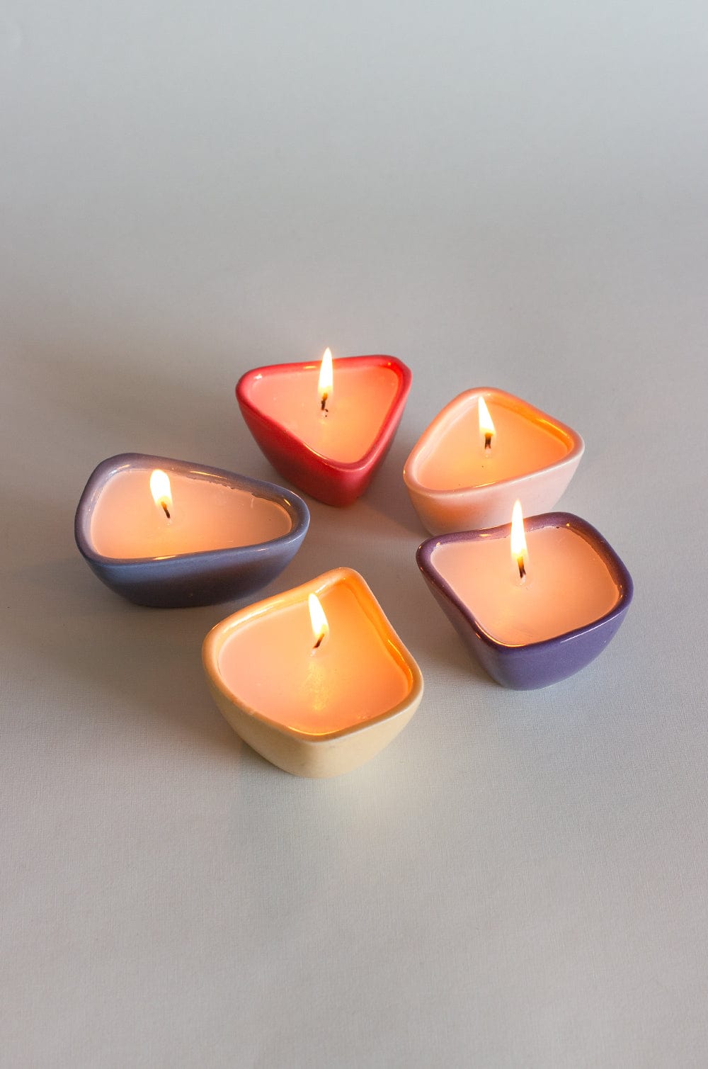 Candle & Scents Bright Side Organic Shaped Candles Gift Set - Set of 5