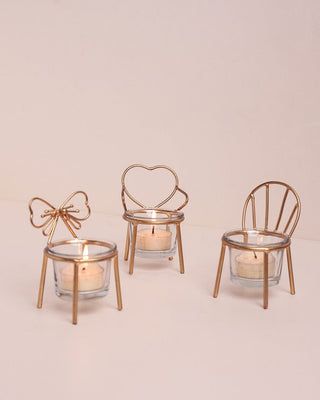  Candle Whimsical Chairs Tealight Holders - Set of 3 - Whimsical Chairs Tealight Holders - Set of 3 - The Wishing Chair 