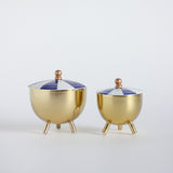 Funfair Metal Candle Jar with Lid - Set of 2