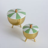 Carnival Metal Candle Jar with Lid - Set of 2