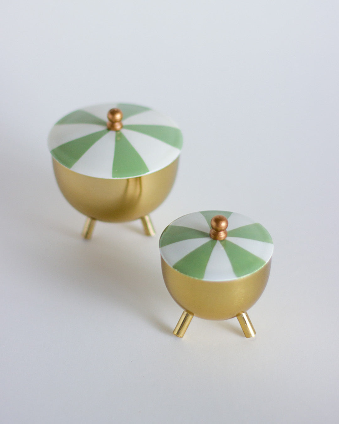 Marquee Metal Candle Jar with Lid - Set of 2