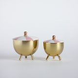Carnival Metal Candle Jar with Lid - Set of 2