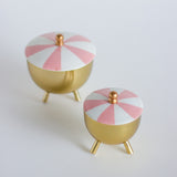 Carnival Metal Candle Jar with Lid - Set of 2