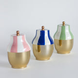 Carousel Metal Candle Jar with Lid - Set of 3