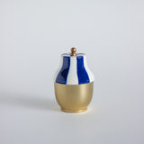 Carousel Metal Candle Jar with Lid - Blue