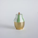 Carousel Metal Candle Jar with Lid - Green