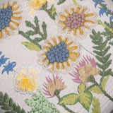 Carnation Embroidered Cushion Cover