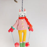 Cat Ski Queen Christmas Ornament