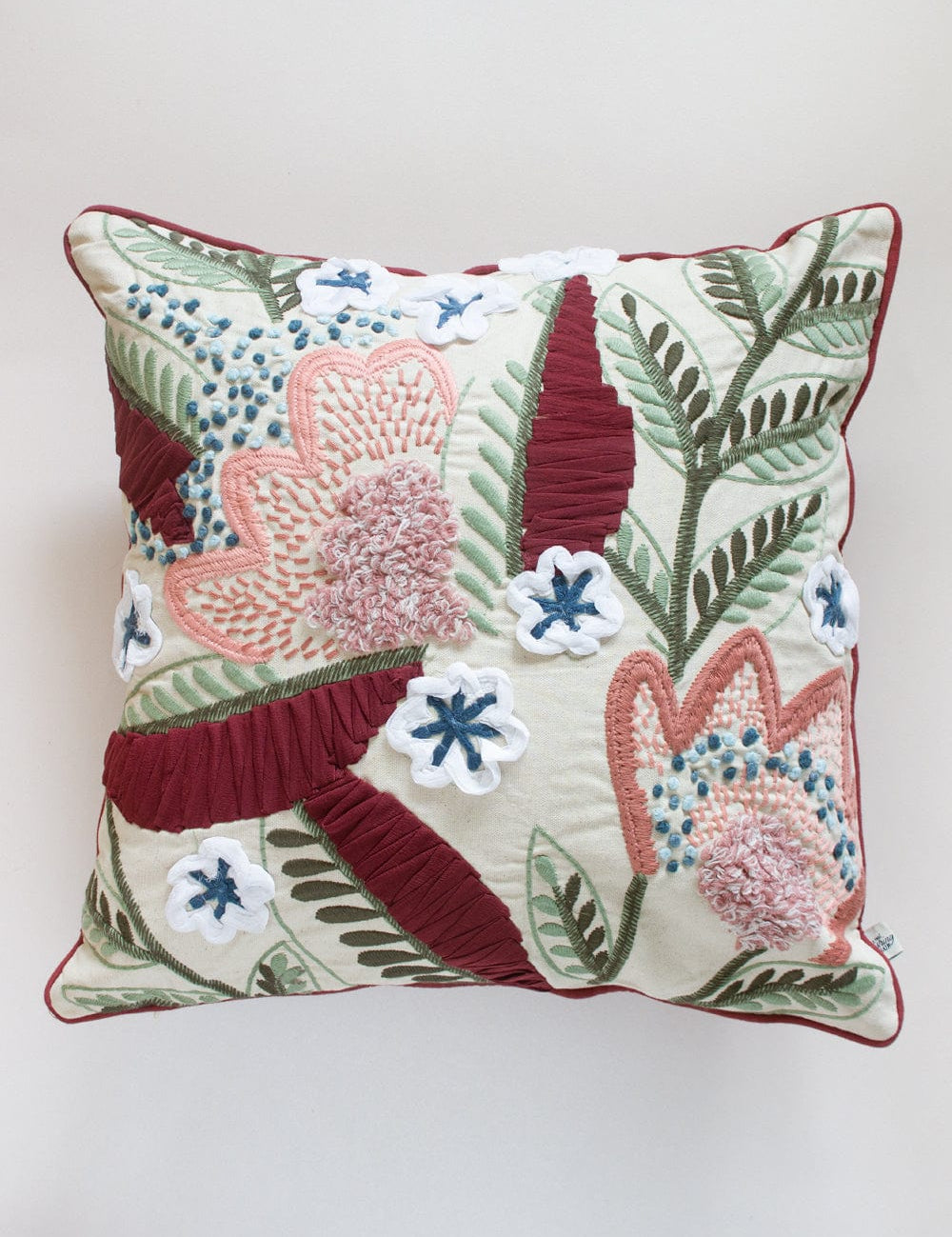 Cephir Embroidered Cushion Cover-18" x 18"