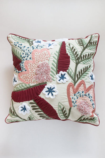 Cephir Embroidered Cushion Cover-18" x 18"