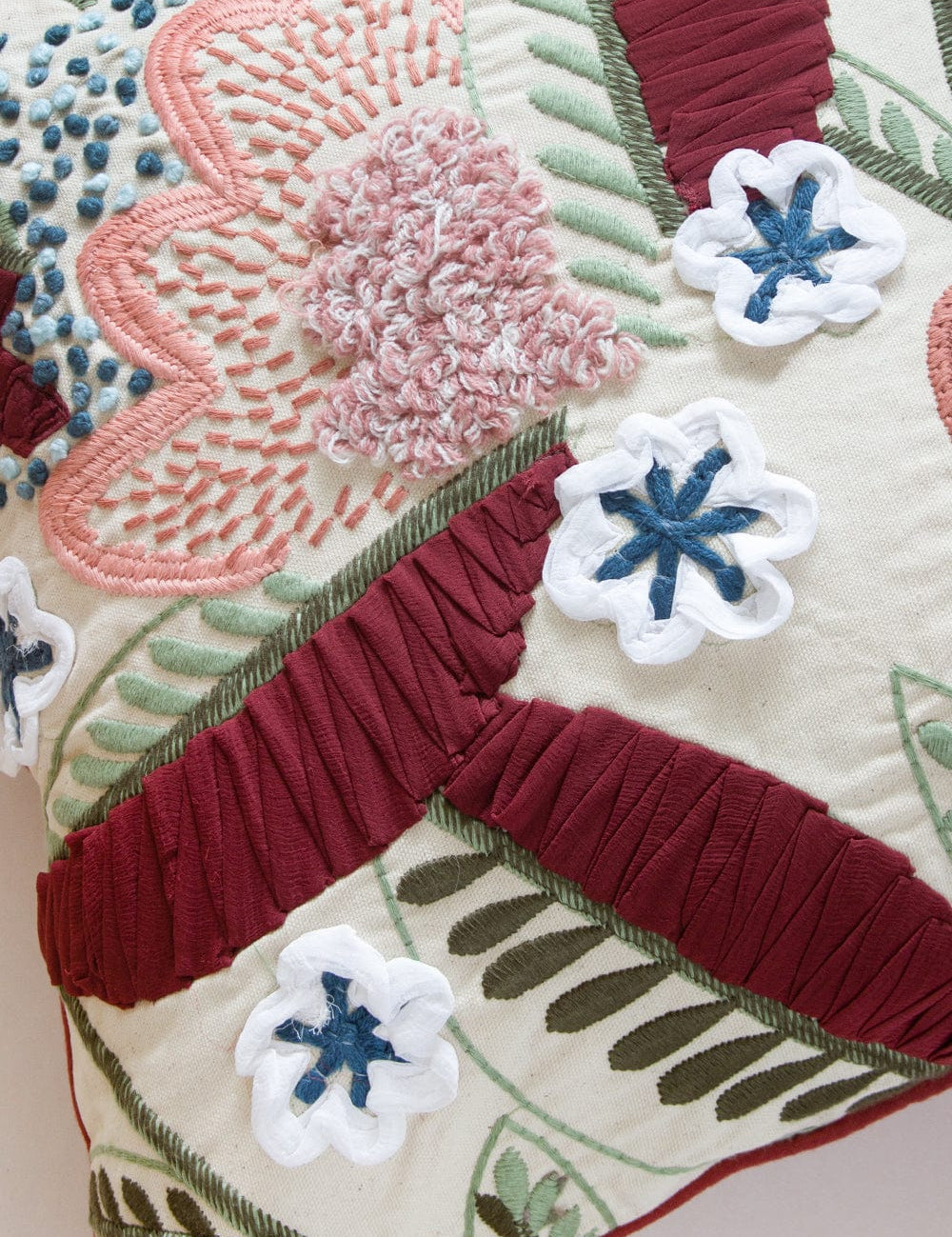 Cephir Embroidered Cushion Cover-18" x 18"
