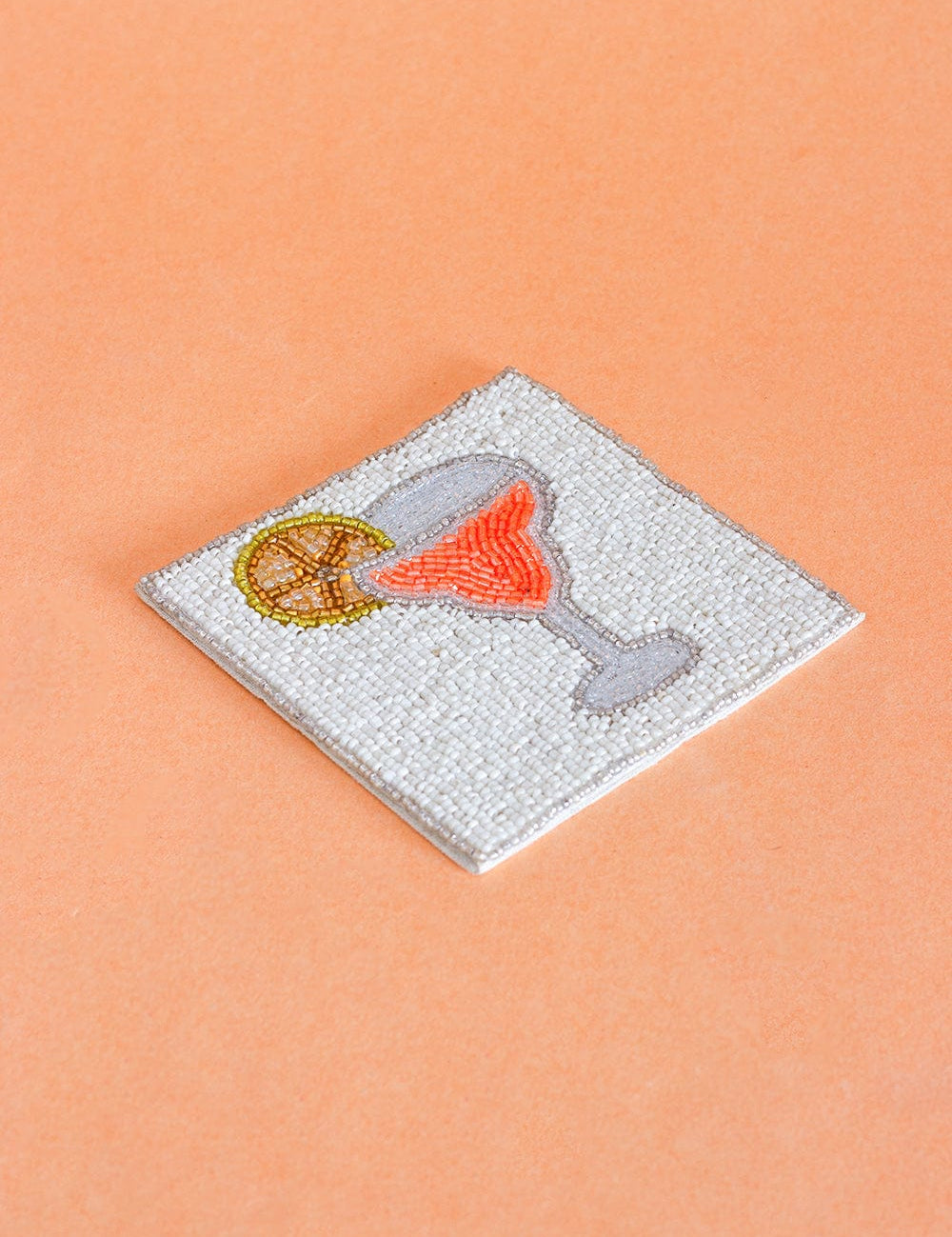 Cheers Hand Embroidery Beaded Coasters -Set of 4