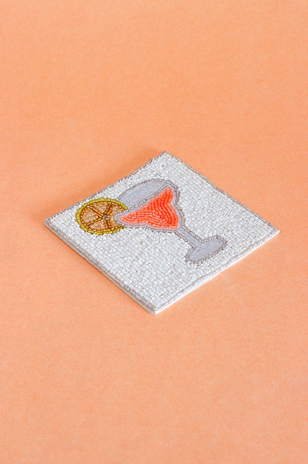 Cheers Hand Embroidery Beaded Coasters -Set of 4