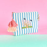 Cherry Blossom Dusk Embroidered Pouch