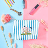 Cherry Blossom Dusk Embroidered Pouch