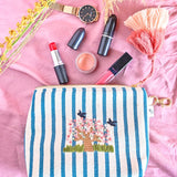 Cherry Blossom Dusk Embroidered Pouch