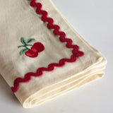 Cherry Crush Embroidered Napkins - Set of 6 | The Wishing Chair