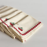 Cherry Crush Embroidered Napkins - Set of 6 | The Wishing Chair