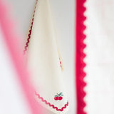 Cherry Crush Embroidered Napkins - Set of 6 | The Wishing Chair