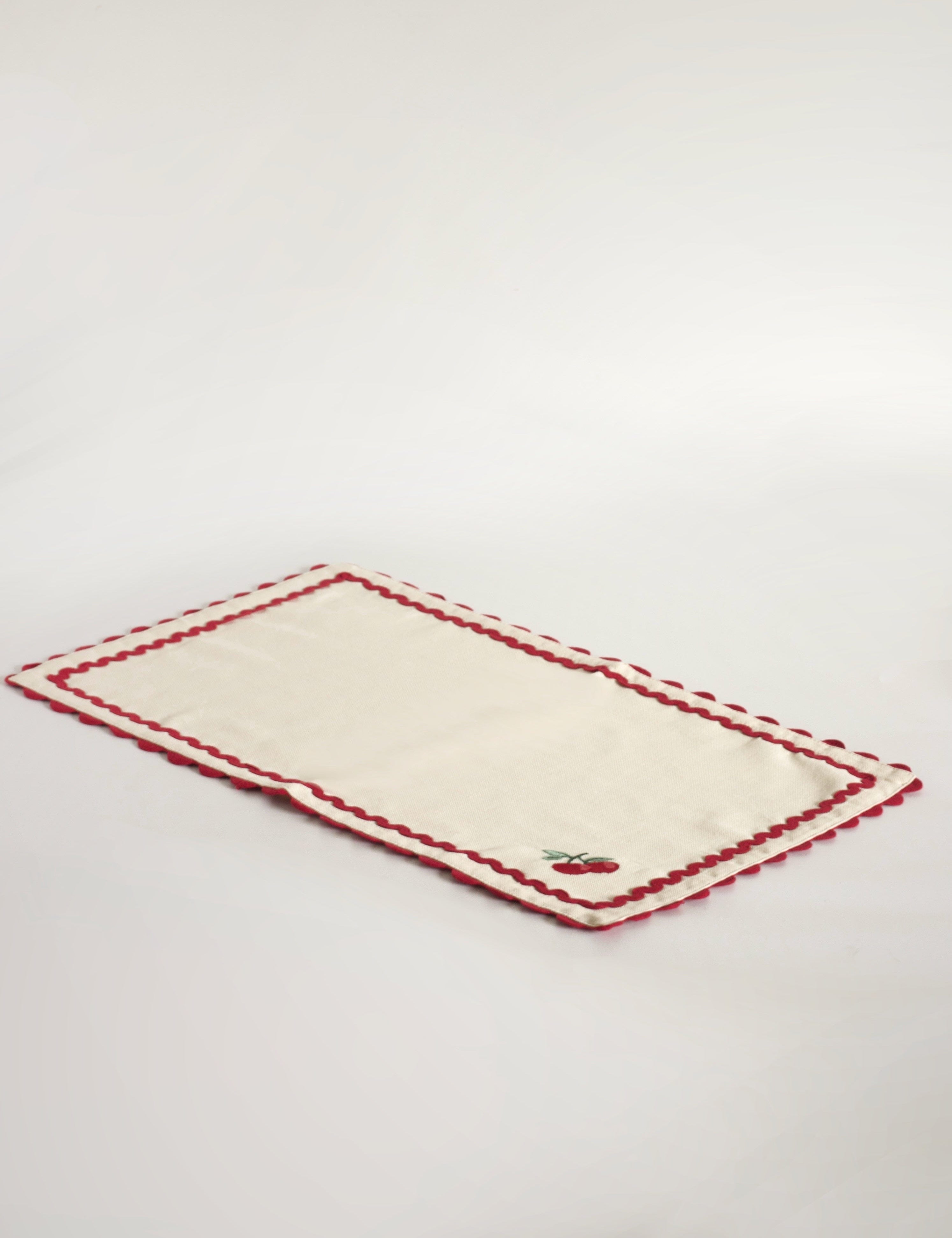 Cherry Crush Embroidered Placemats - Set of 6 | The Wishing Chair