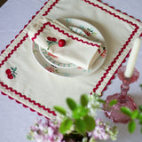 Cherry Crush Embroidered Placemats - Set of 6 | The Wishing Chair