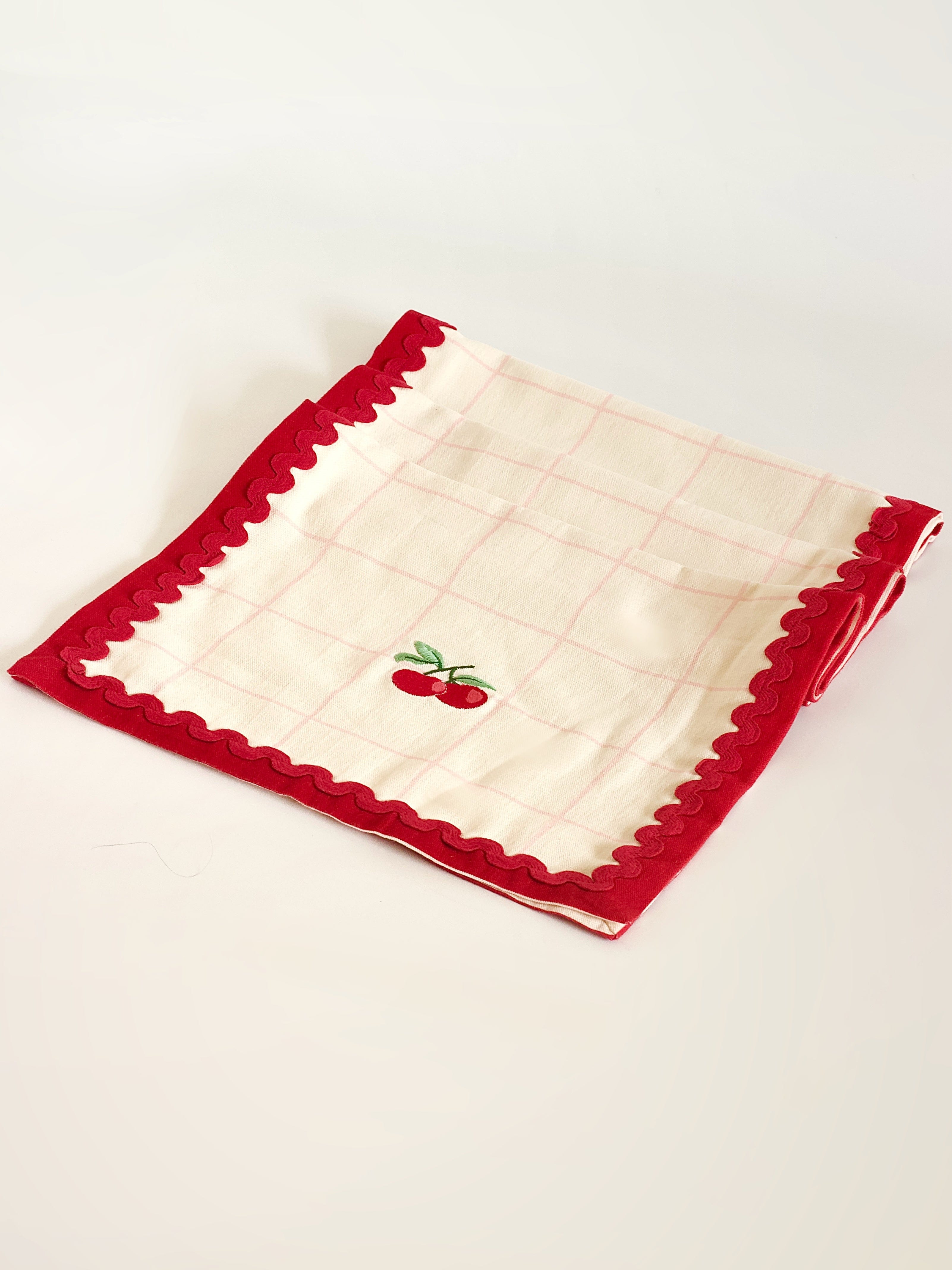 Cherry Crush Embroidered Runner | The Wishing Chair