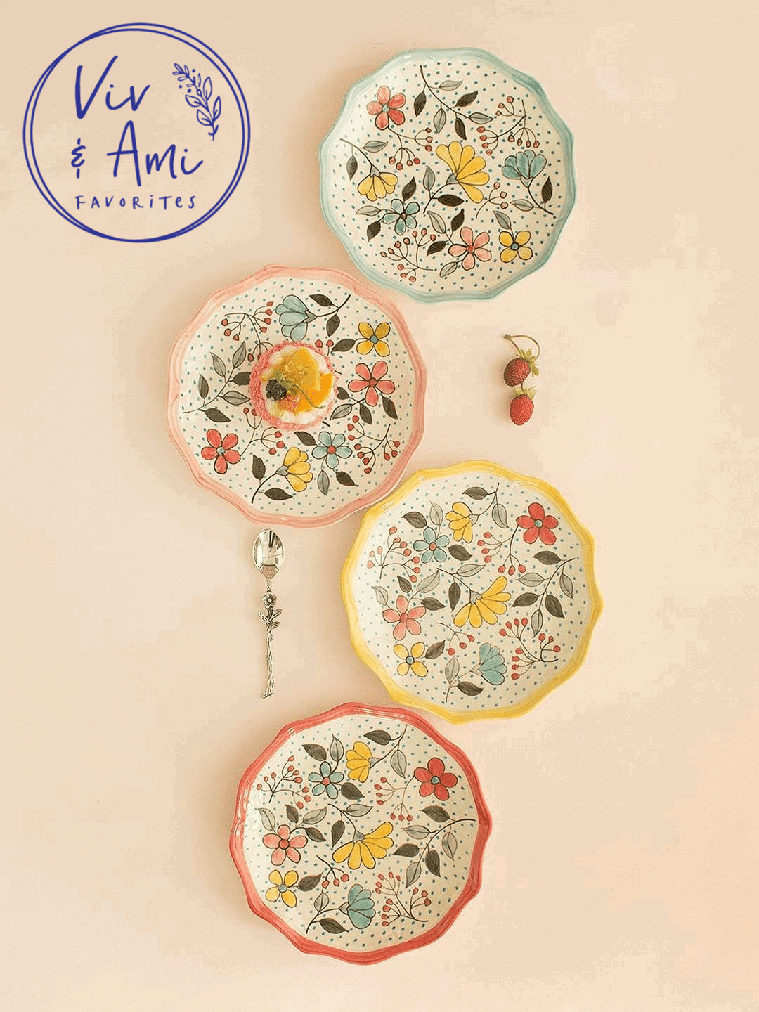 Chloe Dessert Plates- Set Of 4