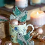 Christmas Doves Christmas Ornaments - Set of 2
