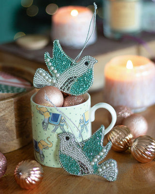 Christmas Doves Christmas Ornaments - Set of 2