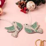 Christmas Doves Christmas Ornaments - Set of 2