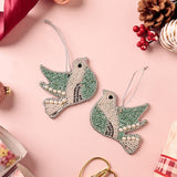 Christmas Doves Christmas Ornaments - Set of 2