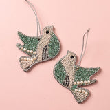 Christmas Doves Christmas Ornaments - Set of 2
