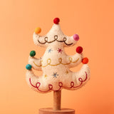 Christmas Jolly Xmas Tree Wooden & Felt Decoration