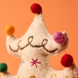 Christmas Jolly Xmas Tree Wooden & Felt Decoration