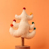 Christmas Jolly Xmas Tree Wooden & Felt Decoration
