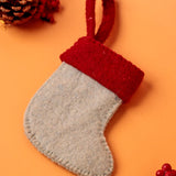 Christmas Red Robin Felt Stocking Xmas Ornament