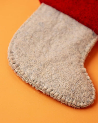 Christmas Red Robin Felt Stocking Xmas Ornament