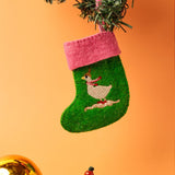 Christmas Silly Goose Felt Stocking Xmas Ornament