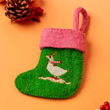 Christmas Silly Goose Felt Stocking Xmas Ornament