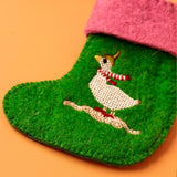 Christmas Silly Goose Felt Stocking Xmas Ornament