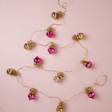 Christmas Snow Balls Glass Ornaments Beaded Garland